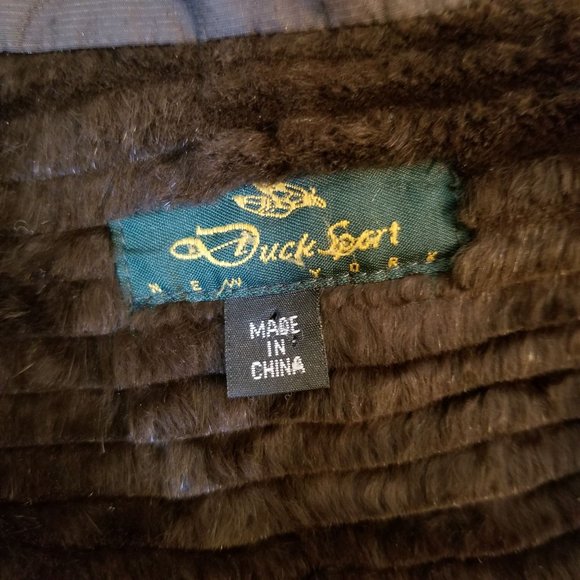 Duck Sport New York L Rabbit Lined Fox Trim Winter Parka Coat Winter Luxury - Picture 3 of 10